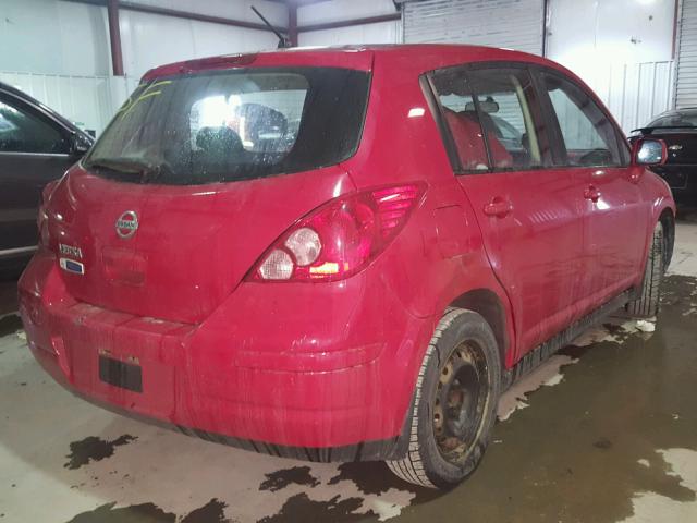 3N1BC13E39L394660 - 2009 NISSAN VERSA S RED photo 4