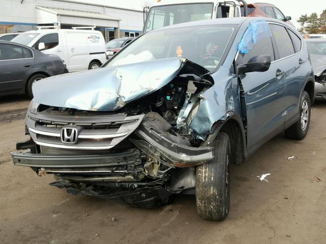 5J6RM4H36DL062812 - 2013 HONDA CR-V LX BLUE photo 2