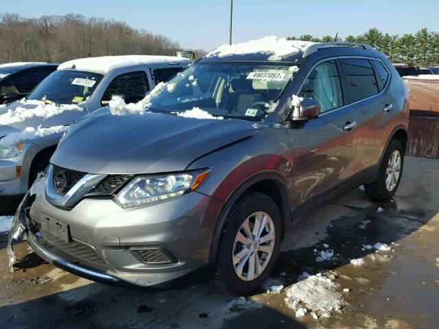 JN8AT2MV9GW151637 - 2016 NISSAN ROGUE S GRAY photo 2