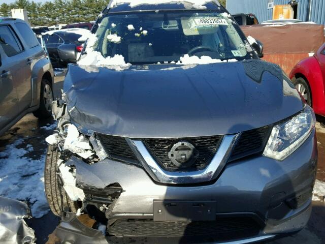 JN8AT2MV9GW151637 - 2016 NISSAN ROGUE S GRAY photo 9