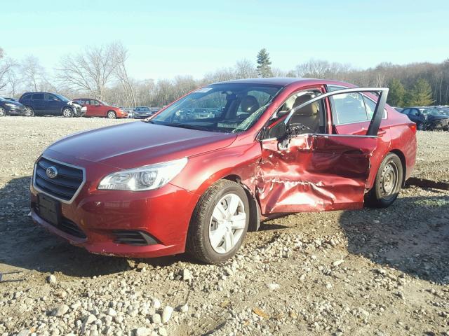 4S3BNAA68F3052857 - 2015 SUBARU LEGACY 2.5 RED photo 2