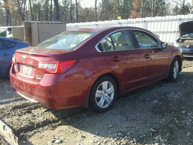 4S3BNAA68F3052857 - 2015 SUBARU LEGACY 2.5 RED photo 4