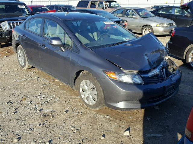 2HGFB2F51CH606637 - 2012 HONDA CIVIC LX SILVER photo 1