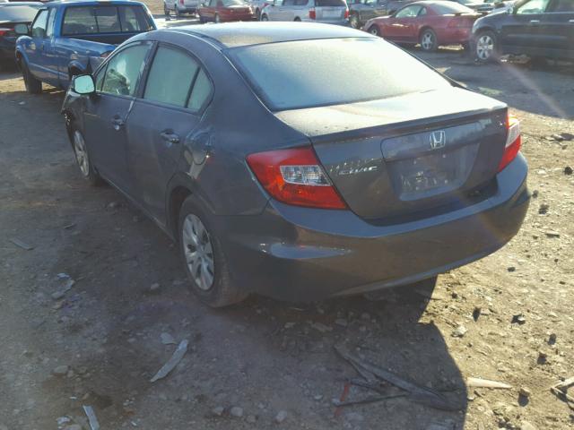 2HGFB2F51CH606637 - 2012 HONDA CIVIC LX SILVER photo 3