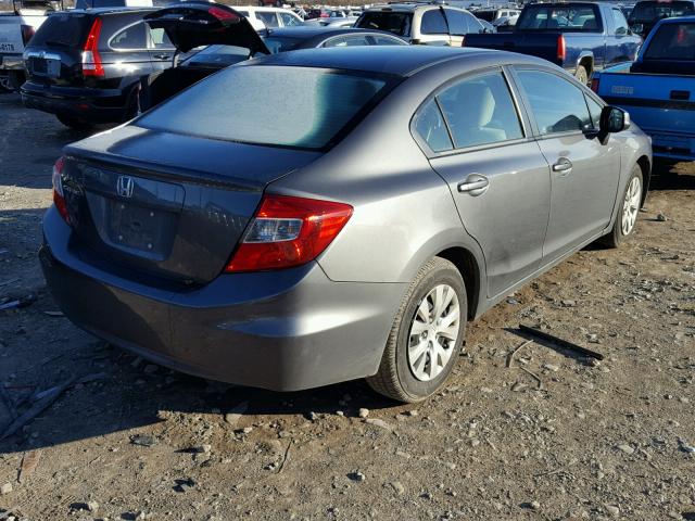 2HGFB2F51CH606637 - 2012 HONDA CIVIC LX SILVER photo 4