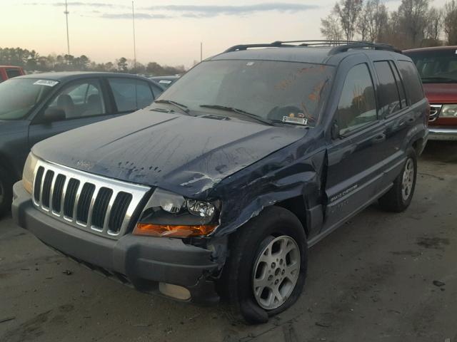 1J4GX48S41C696556 - 2001 JEEP GRAND CHER BLUE photo 2