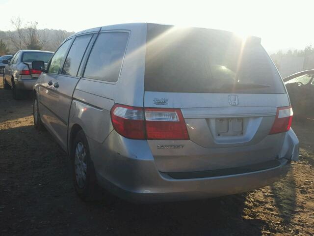 5FNRL38276B113265 - 2006 HONDA ODYSSEY LX SILVER photo 3