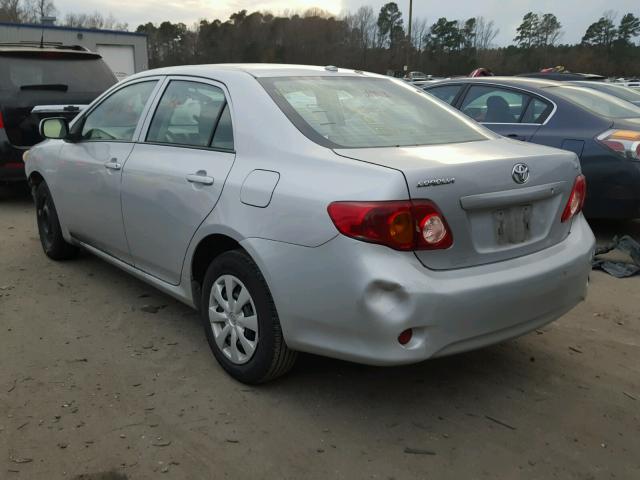 1NXBU4EE9AZ347700 - 2010 TOYOTA COROLLA BA SILVER photo 3