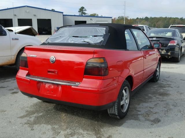 3VWCC21V1YM808017 - 2000 VOLKSWAGEN CABRIO GL RED photo 4