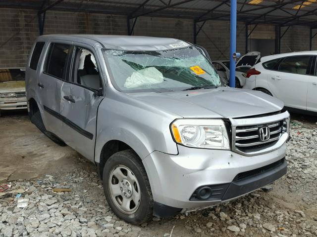 5FNYF3H25DB044172 - 2013 HONDA PILOT LX SILVER photo 1