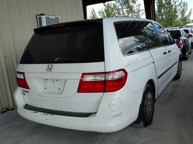 5FNRL38297B003867 - 2007 HONDA ODYSSEY LX WHITE photo 4