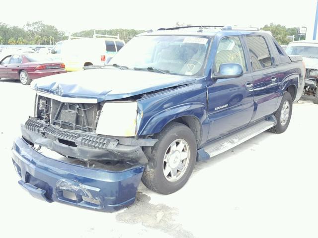 3GYEK62N35G284653 - 2005 CADILLAC ESCALADE E BLUE photo 2