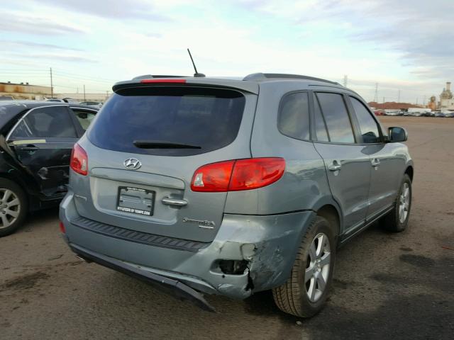 5NMSH13E18H170877 - 2008 HYUNDAI SANTA FE S BLUE photo 4