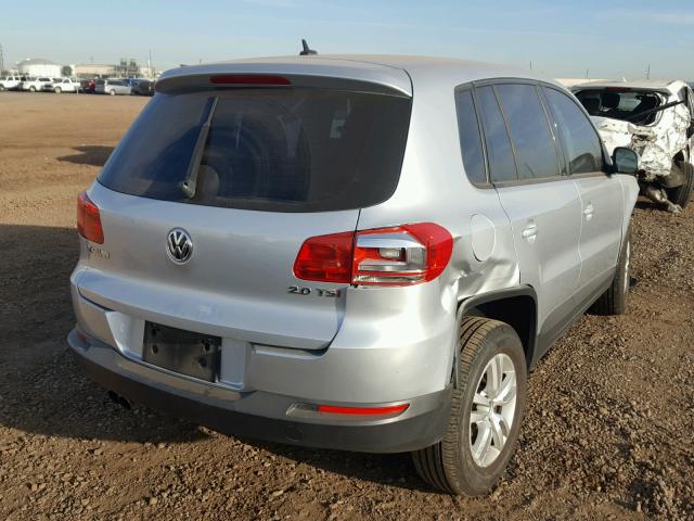 WVGAV3AX7EW505004 - 2014 VOLKSWAGEN TIGUAN S SILVER photo 4