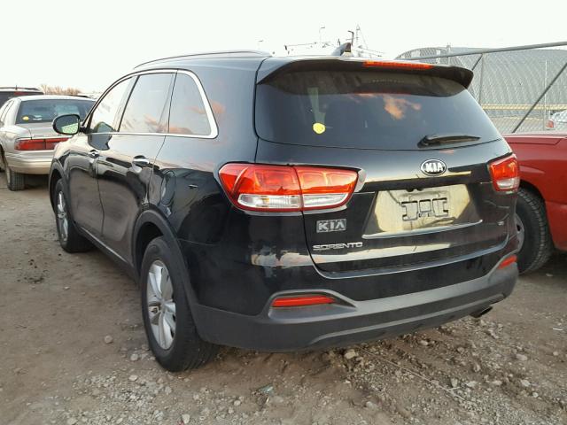 5XYPG4A58GG042996 - 2016 KIA SORENTO LX BLACK photo 3