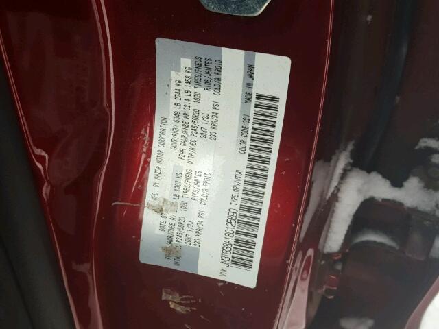 JM3TB38A180125890 - 2008 MAZDA CX-9 RED photo 10