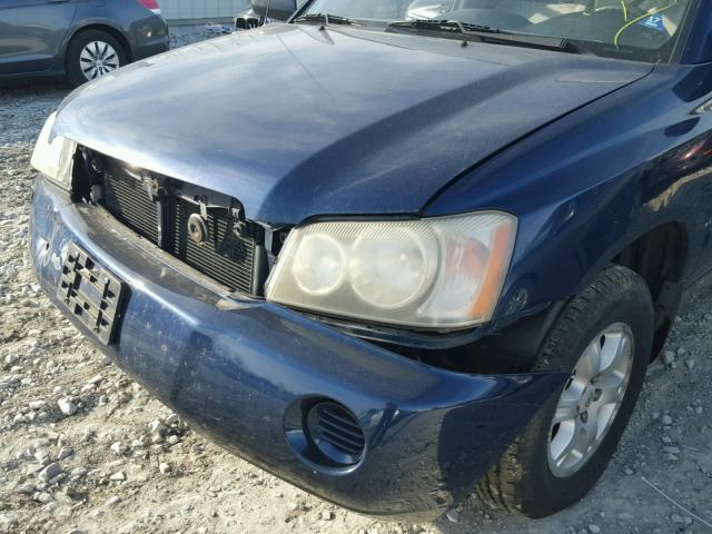 JTEHF21A820096981 - 2002 TOYOTA HIGHLANDER BLUE photo 9