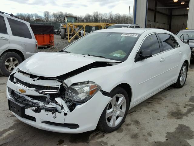 1G1ZB5E17BF232331 - 2011 CHEVROLET MALIBU LS WHITE photo 2