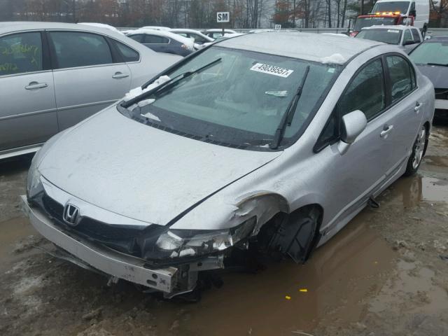 2HGFA1F59AH542258 - 2010 HONDA CIVIC LX SILVER photo 2