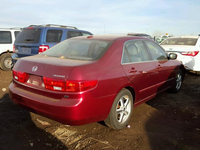 1HGCM66505A048771 - 2005 HONDA ACCORD EX RED photo 4