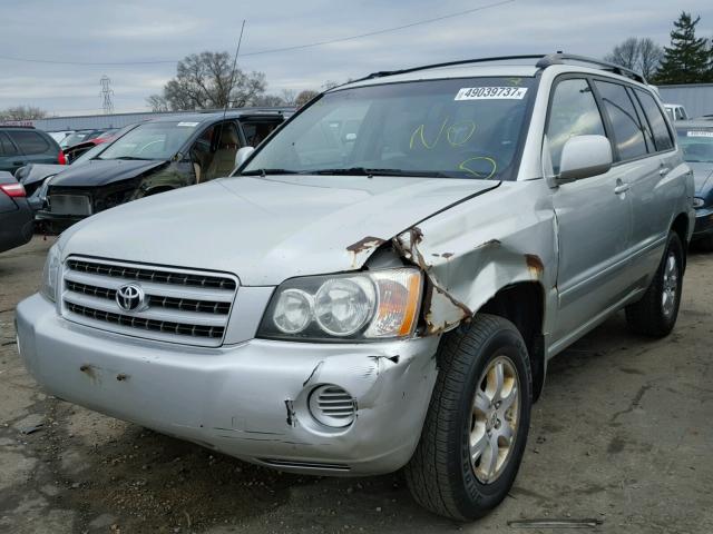 JTEHF21A030118263 - 2003 TOYOTA HIGHLANDER SILVER photo 2