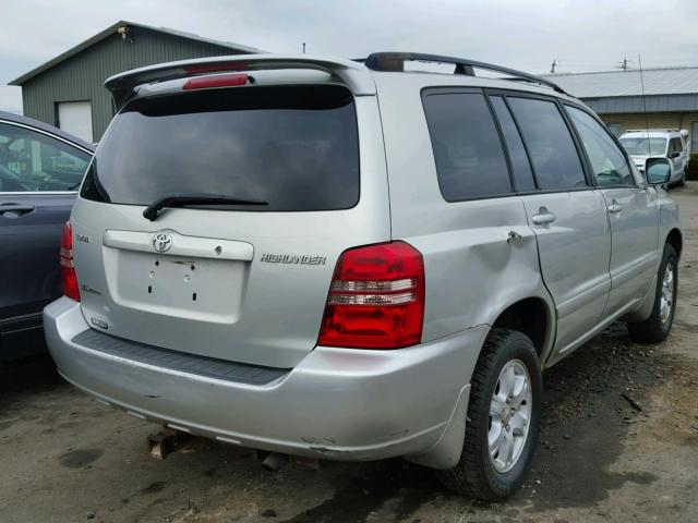 JTEHF21A030118263 - 2003 TOYOTA HIGHLANDER SILVER photo 4