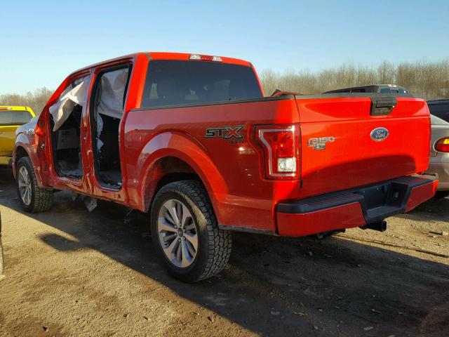 1FTEW1EP2HKC10762 - 2017 FORD F150 SUPER RED photo 3