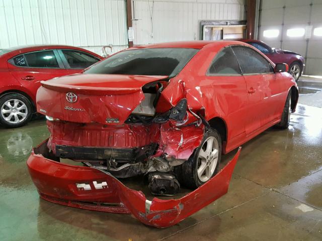 4T1CA38P24U006910 - 2004 TOYOTA CAMRY SOLA RED photo 4