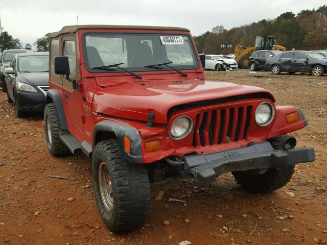1J4FY19SXWP758161 - 1998 JEEP WRANGLER / RED photo 1