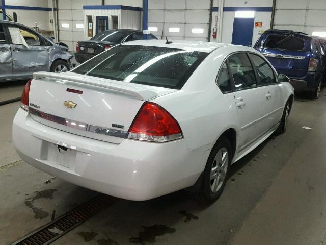 2G1WA5EK6A1168089 - 2010 CHEVROLET IMPALA LS WHITE photo 4