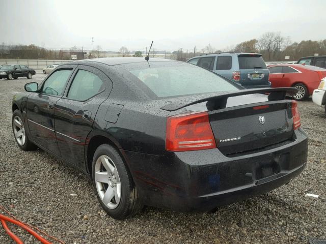 2B3KA43H18H138671 - 2008 DODGE CHARGER BLACK photo 3