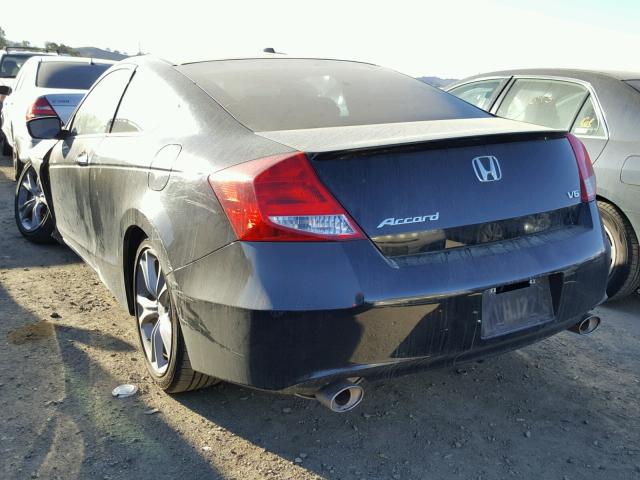 1HGCS2B86CA006343 - 2012 HONDA ACCORD EXL BLACK photo 3