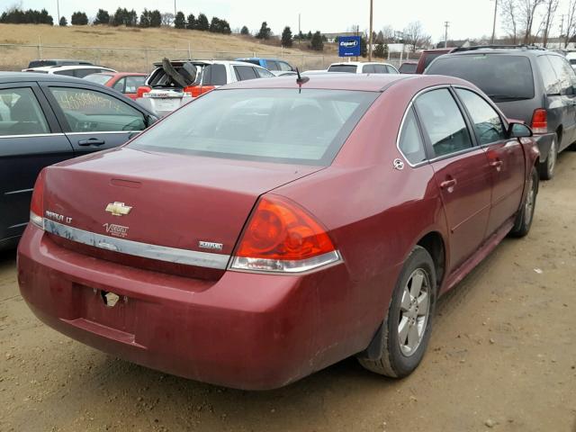 2G1WT57K891103117 - 2009 CHEVROLET IMPALA 1LT RED photo 4