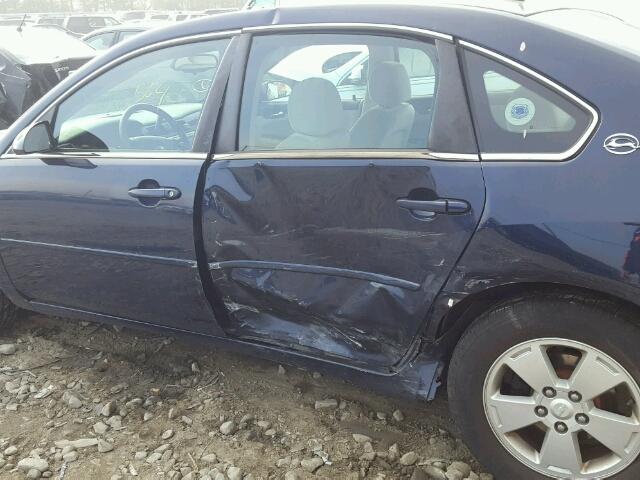 2G1WT58K679252235 - 2007 CHEVROLET IMPALA LT BLUE photo 9