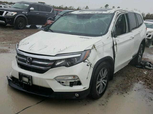 5FNYF5H52HB029947 - 2017 HONDA PILOT EXL WHITE photo 2