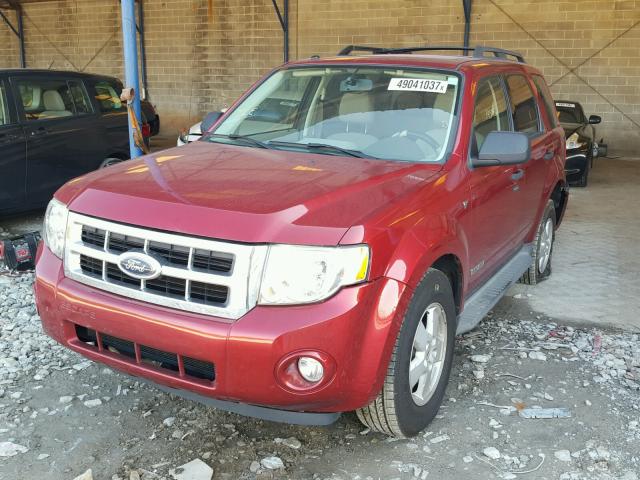 1FMCU03128KC92185 - 2008 FORD ESCAPE XLT RED photo 2