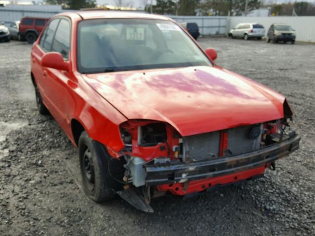 KMHCG45C64U564555 - 2004 HYUNDAI ACCENT GL RED photo 1