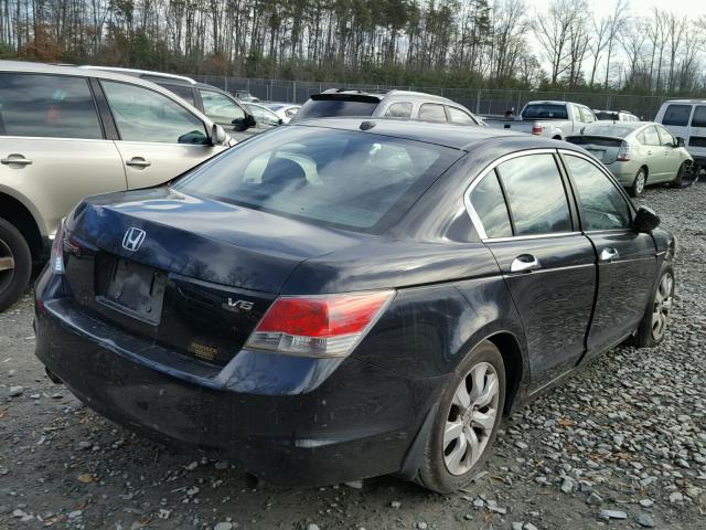 1HGCP36828A029630 - 2008 HONDA ACCORD EXL BLACK photo 4