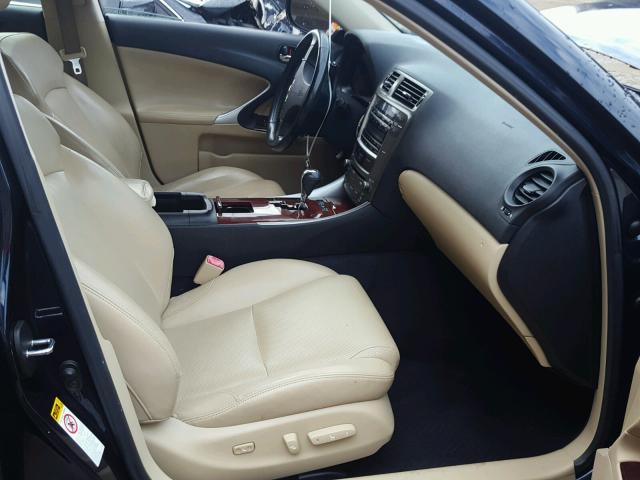 JTHBK262685078254 - 2008 LEXUS IS 250 BLUE photo 5