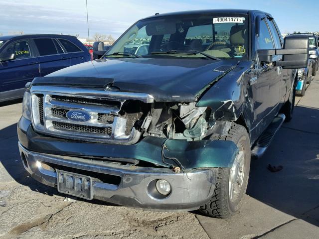 1FTPX12V67FB23236 - 2007 FORD F150 GREEN photo 2