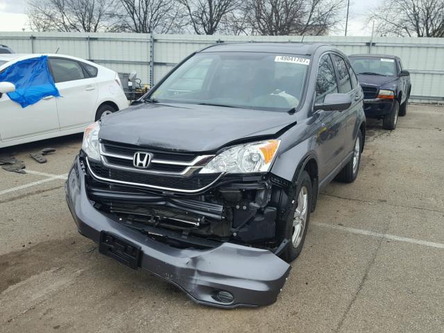 5J6RE4H77AL015607 - 2010 HONDA CR-V EXL GRAY photo 2