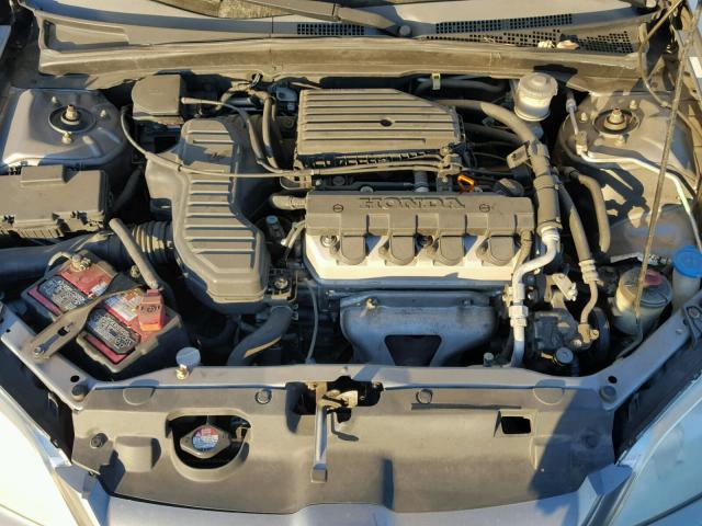 1HGES16525L023425 - 2005 HONDA CIVIC LX GRAY photo 7