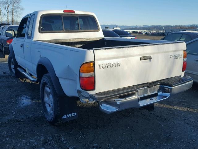 5TEWN72N14Z332922 - 2004 TOYOTA TACOMA XTR WHITE photo 3