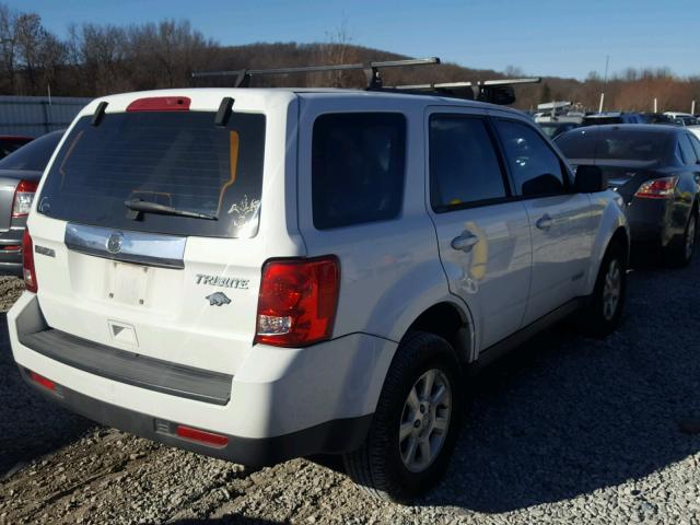 4F2CZ02Z98KM32066 - 2008 MAZDA TRIBUTE I WHITE photo 4