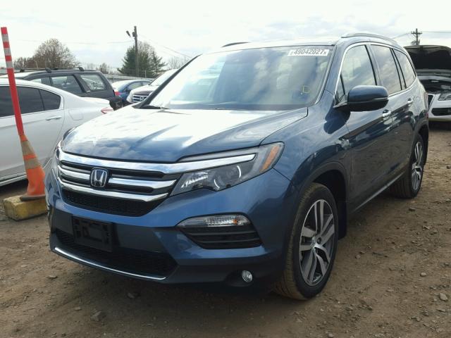 5FNYF5H91GB052895 - 2016 HONDA PILOT TOUR BLUE photo 2