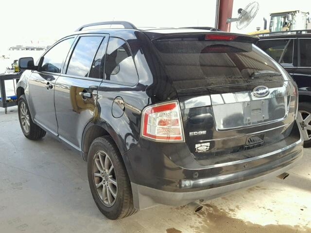 2FMDK38C98BA21821 - 2008 FORD EDGE SEL BLACK photo 3