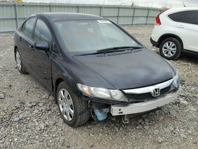 19XFA1F5XBE003126 - 2011 HONDA CIVIC LX BLACK photo 1