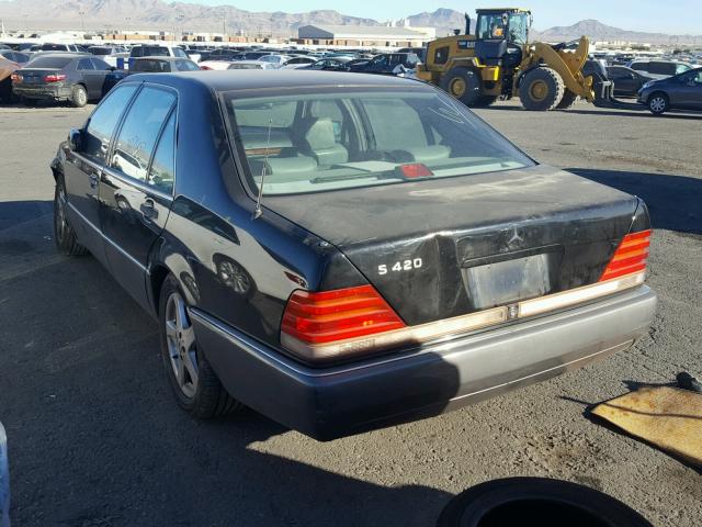 WDBGA43E1RA188916 - 1994 MERCEDES-BENZ S 420 BLACK photo 3