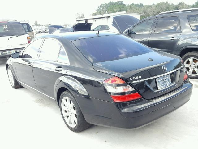 WDDNG71X57A051039 - 2007 MERCEDES-BENZ S 550 BLACK photo 3