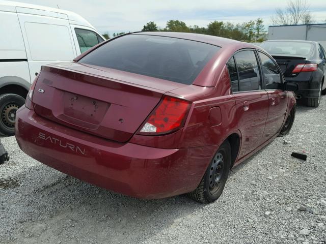 1G8AJ52F64Z197204 - 2004 SATURN ION LEVEL MAROON photo 4